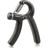 ODDISH Adjustable Resistance 22-88Lbs (10-40kg) Hand Grip Strengthener for Men & Women Gym Workout & Home Use - Black