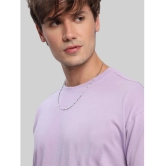 PPTHEFASHIONHUB Cotton Blend Oversized Fit Solid Half Sleeves Mens T-Shirt - Lavender ( Pack of 1 ) - None