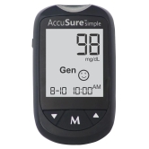 AccuSure Instant Digital Simple Glucometer Kit with 25 Strips,10 Lancet,1 Lancing device