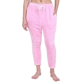 PPTHEFASHIONHUB - Pink Woollen Regular Womens Joggers ( Pack of 1 ) - None