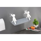 Bathroom Storage Basin Cabinet Plastic Wall Shelf( Pack Of 2)