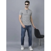 Dollar Cotton Blend Regular Fit Solid Half Sleeves Mens T-Shirt - Melange Grey ( Pack of 1 ) - None