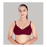 HAYA Maroon Cotton Non Padded Womens Plunge Bra ( Pack of 1 ) - None