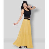 Sttoffa - Yellow Georgette Womens A-Line Skirt ( Pack of 1 ) - 38