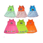 Baby girls cotton printed frock (pack of 6) - None