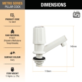 Metro Pillar Tap PTMT Faucet - by Ruhe®