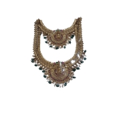  Gold-plated antique finish traditional haram and jhumka earrings jewelry set