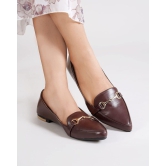 Women Ballerina Shoes Brown