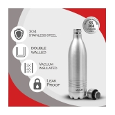 Milton Duo DLX 750 Thermosteel 24 Hours Hot and Cold Water Bottle, 700 ml, Silver - Silver