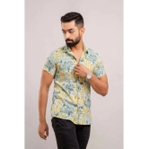 Frionkandy 100% Cotton Regular Fit Printed Half Sleeves Mens Casual Shirt - Green ( Pack of 1 ) - None