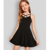 Addyvero - Black Cotton Blend Girls A-line Dress ( Pack of 1 ) - None