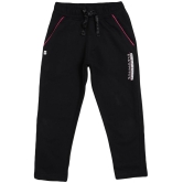 GIRLS TRACK PANT   SOLID BLACK - None