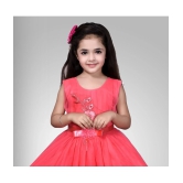 Arshia Fashions - Red Net Girls Frock ( Pack of 1 ) - None