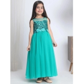 Toy Balloon Kids Turquoise Net Girls Fit And Flare Dress ( Pack of 1 ) - None