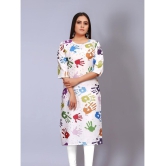 RIAANA Holi Cotton Blend Printed A-line Women's Kurti - Multicolor ( Pack of 1 ) - None