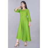 SIPET - Green Rayon Women's Anarkali Kurti ( Pack of 1 ) - None