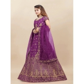 A TO Z CART Silk Lehenga Choli Set For Girls ( Pack of 1 , Purple ) - None