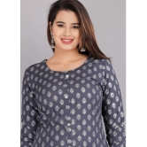 JC4U - Grey Rayon Womens Straight Kurti ( Pack of 1 ) - None