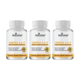 Herbs Library Omega 3 6 9 Supplement For Skin, Heart & Joint Health 60 Capsules Each (Pack of 3)