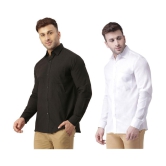 KLOSET By RIAG 100% Cotton Regular Fit Solids Full Sleeves Men's Casual Shirt - Off White ( Pack of 2 ) - None