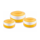 PearlPet - Orange Plastic Serve Casserole ( Set of 3 , 1000,2000,3000 ml mL ) - Orange