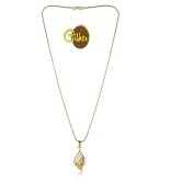 Gilher Gold Plated Daily Wear Locket+24 Inch Chain For Women And Girls. - Golden