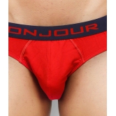 Bonjour - Red Cotton Blend Mens Briefs ( Pack of 1 ) - M