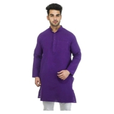 DESHBANDHU DBK Purple 100 Percent Cotton Kurta Single - None