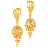 VIVASTRI Golden Jhumki Earrings ( Pack of 1 ) - Golden