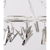 25 Clips Stainless Steel Round Clothes Drying Clip Hangers Pegs Clips Hanger Hanging Baby Cloth Socks Undergarments