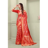 ofline selection - Red Silk Saree With Blouse Piece (Pack of 1) - Red