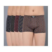 Pack of 5 Dollar Bigboss Cotton Blend Boys Trunks ( Multi Color ) MBKTR-10-CZYLNG-PO5-CO3 - None