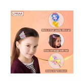 Lykaa Korean Baby Girls Hair Clips Unicorn Tic Tac Hair Pins Kids Hair Accessories - Pack of 5 - Multi