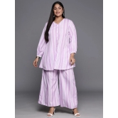 Plus Size Striped Tunic with Palazzos