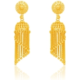 LUV FASHION Golden Drop Earrings ( Pack of 1 ) - Golden