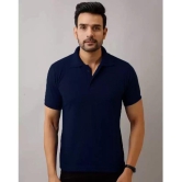 SKYRISE - Navy Cotton Blend Slim Fit Men's Polo T Shirt ( Pack of 1 ) - None