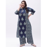 Tissu - Blue Straight Cotton Womens Stitched Salwar Suit ( Pack of 1 ) - None