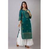 MAUKA - Green Straight Rayon Women's Stitched Salwar Suit ( Pack of 1 ) - None