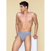 XYXX - Light Grey Cotton Mens Briefs ( Pack of 1 ) - None