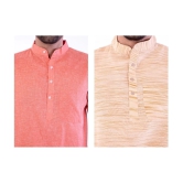 DESHBANDHU DBK - Multi Cotton Mens Regular Kurta ( Pack of 2 ) - None