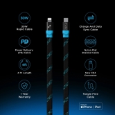 30W Super Fast Lightning MFi Certified Cable-Blue