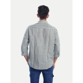 Men White Gingham Checkered Cotton Casual shirt