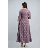 MAUKA - Purple Anarkali Rayon Womens Stitched Ethnic Gown ( Pack of 1 ) - None