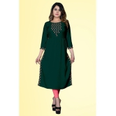 haya fashion - Green Rayon Women's A-line Kurti ( Pack of 1 ) - None