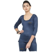 Uzarus Cotton Blend Topwear - Navy - L