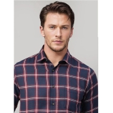 UrbanMark Cotton Blend Slim Fit Checks Full Sleeves Mens Casual Shirt - Navy ( Pack of 1 ) - None