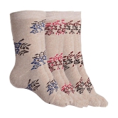 Texlon - Multicolor Woollen Women's Mid Length Socks ( Pack of 3 ) - None