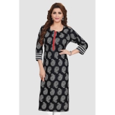 Meher Impex - Black Cotton Women''s Straight Kurti ( Pack of 1 ) - None