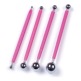 SHB Clay Modeling Stylus Dotting Sculpting Ceramics Stainless Steel Ball Tools Sugar Paste Cake - 4 Pcs Set