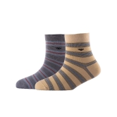 Men Pack Of 2 Striped Cotton Ankle Length Socks